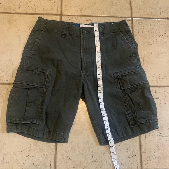 💜 Men’s Old Navy Built-In Flex Lived-In Straight Cargo Shorts- Size 33 Dark Gray - Picture 5 of 6